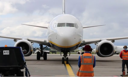 Ryanair-Shot- Ryanair aircraft