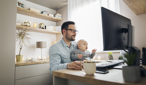 Working from home dad