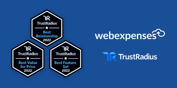 Webexpenses awarded with TrustRadius Badges