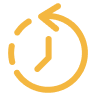 Gold logo clock time saving