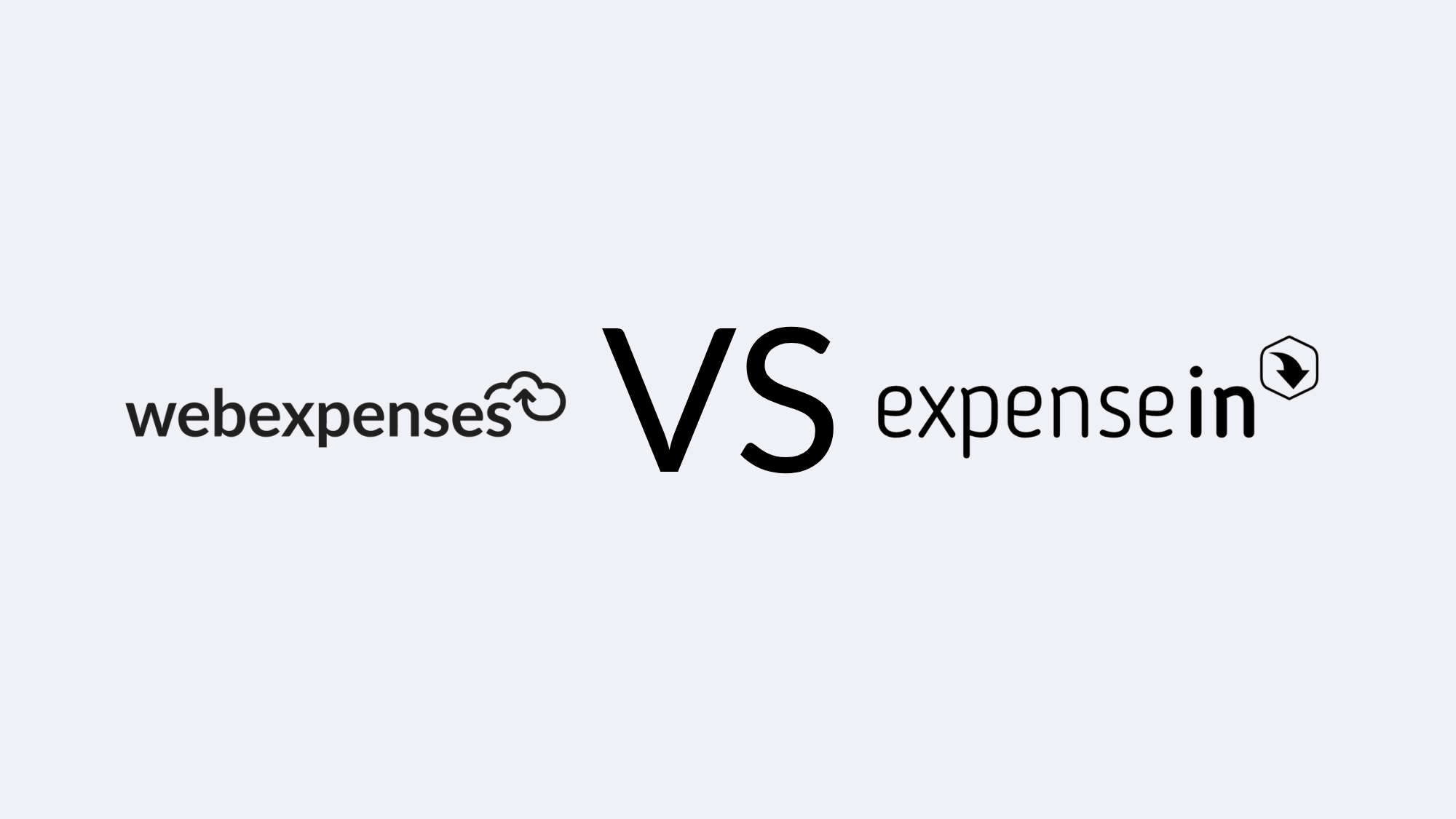 Webexpenses logo vs ExpenseIn logo in black and white