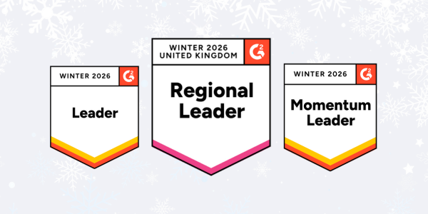 G2 winter badges winning the leader, regional leader and momentum leader
